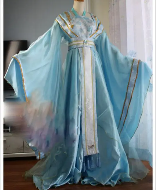 Yun Chen Dian Hua 3 вида конструкций женский шифоновый костюм для косплея Hanfu Cos Bai Qian Jun Fu