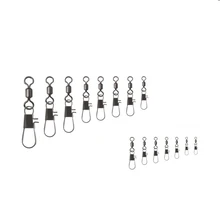 100 шт./лот латунь Сталь Рыбалка Роллинг Вертлюги с блокировкой защелками Размеры 6#25 мм рыболовный крючок Разъем аксессуары