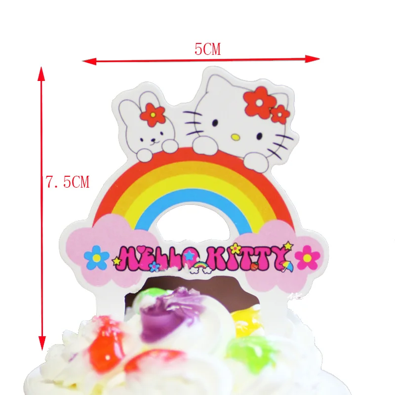 50pcs Rainbow Hello Kitty Pink Flowers Elephant Paper