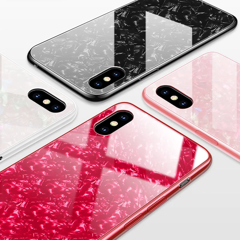 BFOLLOW Роскошные мрамор Чехол для iPhone 6 6S Plus/7 8 Plus/X Закаленное Стекло 9h жесткий