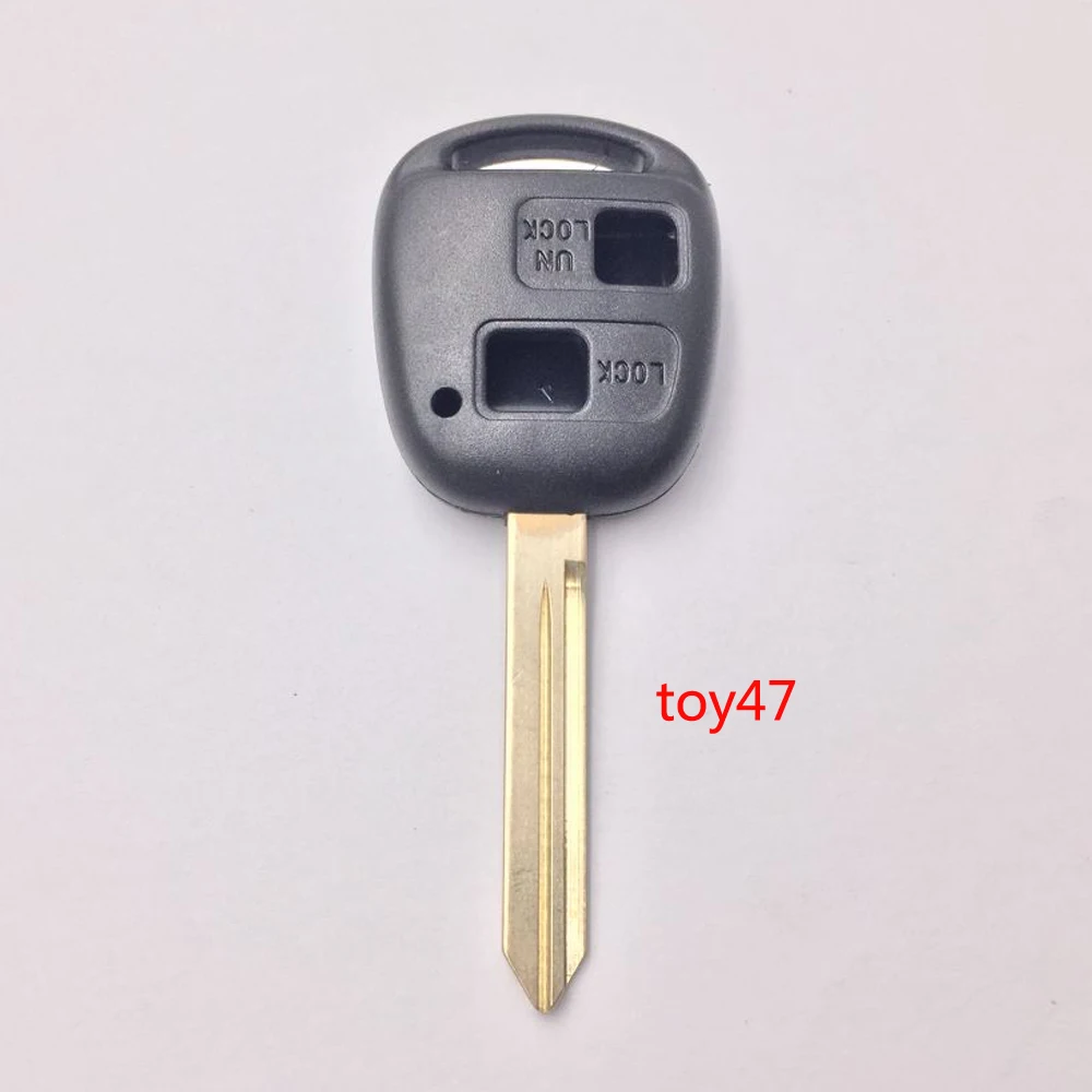 2 Корпус для ключей на кнопке Fob чехол подходит TOYOTA Yaris ключ Avensis без логотипа с