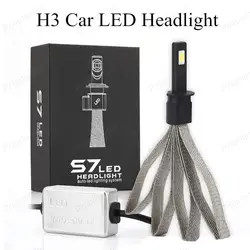 S7 H3 COB светодиодный автомобиль лампы для передних фар 30 Вт 3200LM 6000 K Высокое Мощность светодиодный фары белый Цвет светодиодный фонарь 12 в