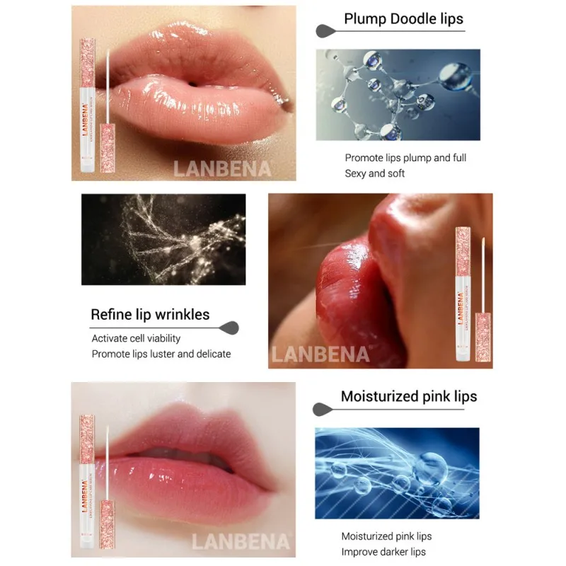 Натуральный Мягкий Питательный Уход для губ Сыворотки увлажняющий крем против морщин для губ сущность увеличивает губы эластичность Новый