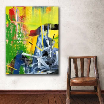 

Free Shipping Prints Wall Art Gerhard Richter Korn Painting Living Room Home Decor Oil Painting on Canvas Wall Painting Unframed
