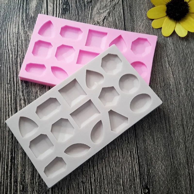 

Diamond Stone Silicone Mold Fondant Mould Cake Decorating Tools Chocolate Gumpaste Molds, Sugarcraft, Kitchen Accessories