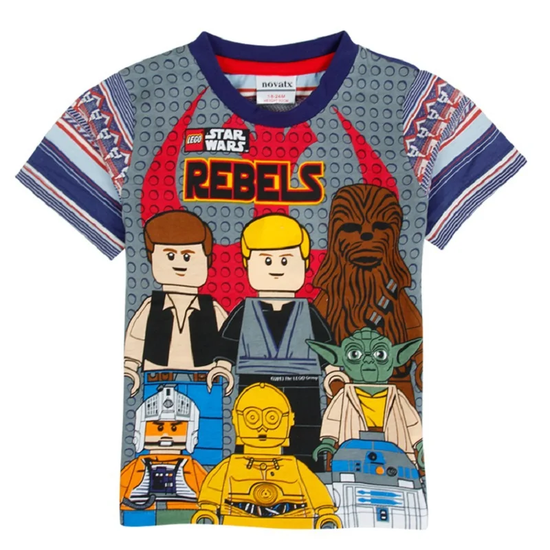 High Quality Kids Clothes Star Wars T Shirt Summer Short Sleeve Cotton