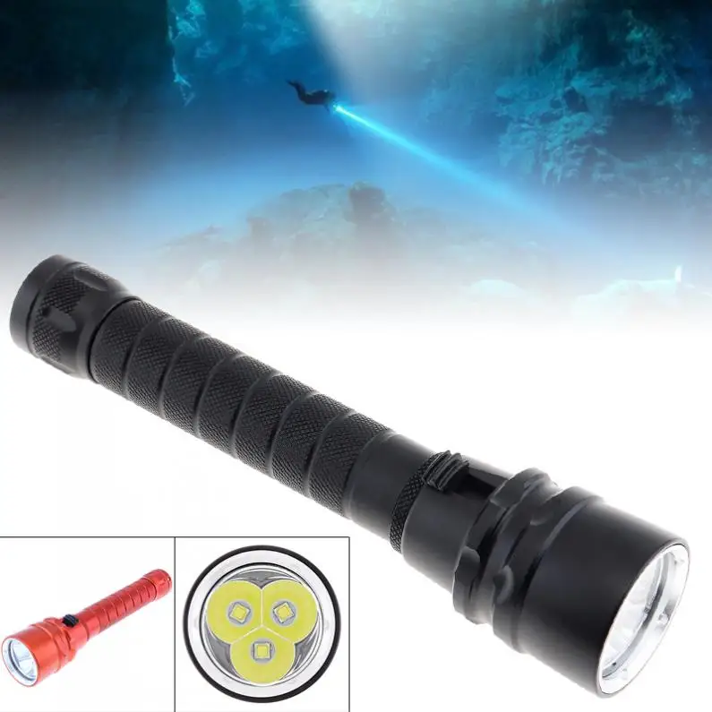 

7500 Lumens Professional Scuba Diving Flashlight 3 L2 LED Dive Torch 200M Underwater Flashlights for Diving/Mountain/Climbing