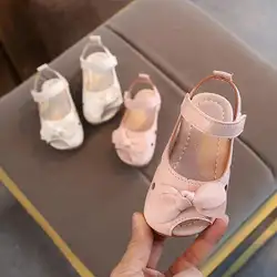 Девушки принцесса сандалии из искусственной кожи модная летняя обувь для детей, обувь для девочек Повседневные детские пляжные сандалии