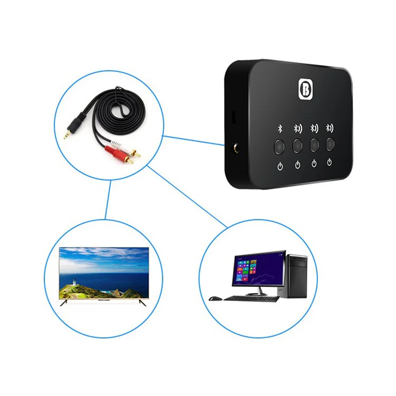 Bw 107 Bluetooth 4 0 стерео аудио передатчик сплиттер адаптер музыкальный приемник