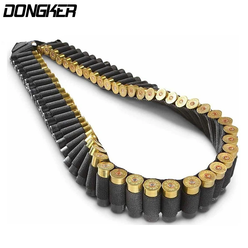 140*5CM Outdoor Hunting 50 Rounds Shotgun Shell Belt 12 GA Buttstock