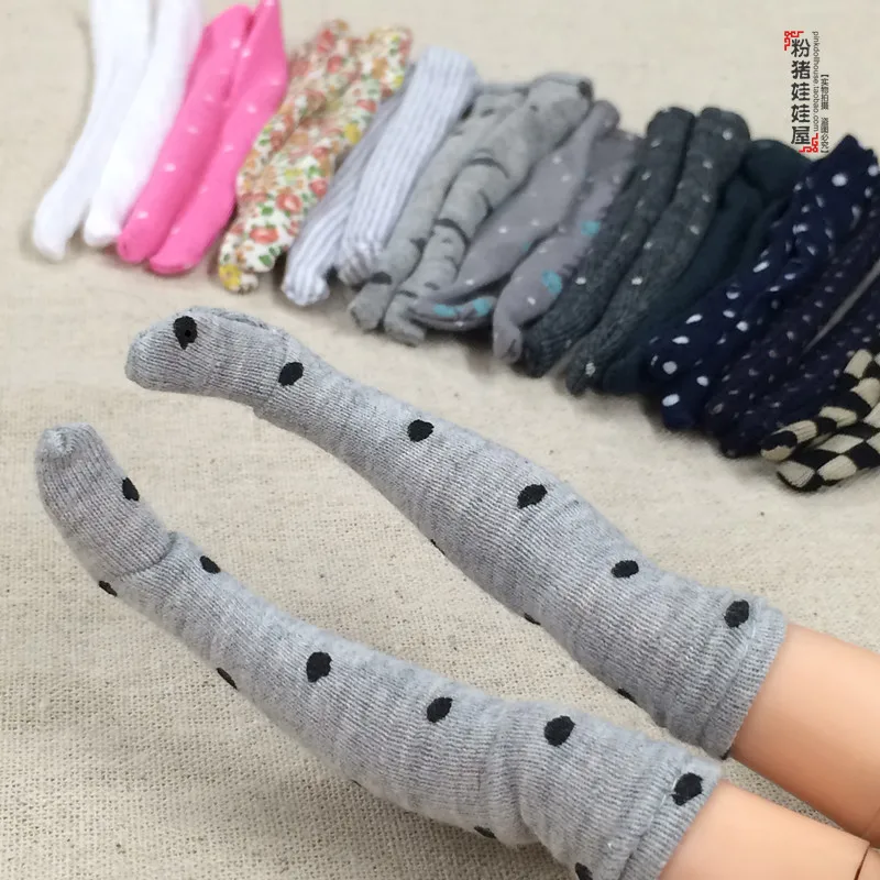 

5Pair Assorted Fashion Socks 30cm Doll Stocking for blyth doll Pullip Momoko1/6 Doll Clothes Accessories