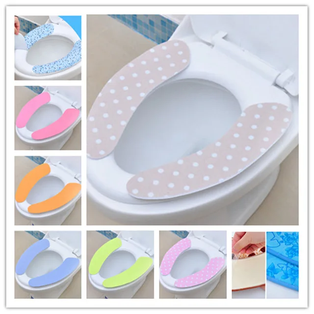 Seamless self adhesive toilet pad Winter flocking toilet cover The warm