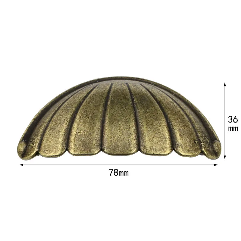 MEGAIRON металлические ручки для ящика кухонного шкафа мебельные ручки, фурнитура антикварный шкаф латунные ручки 78*36 мм