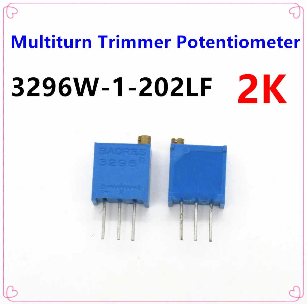 15 шт./лот 3296W-1-202LF 3296 Вт 202 2 К Ом Топ регулирования многооборотный Триммер Потенциометр Высокая точность переменный резистор
