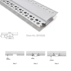 100 х 1 м Наборы для ухода за кожей/lot встраиваемый настенный светодиодный алюминиевый профиль и супер широкий светодиодные полосы профиля