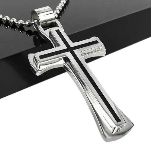 

Fashion Women Unisex Cool Stainless Steel Cross Pendant Chain Necklace Gift