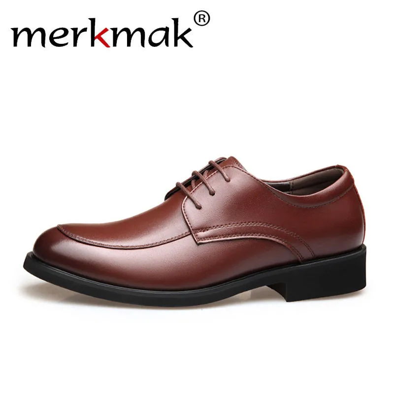 per Italian Oxfords ufficio abito Uomo di Shoes Leather marrone oxford morbido la confortevole Men Merkmak Luxury festa nero pizzo Meeting vestito per nozze wC0q4g