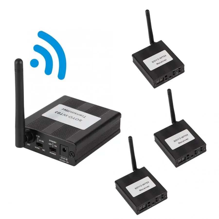 

bluetooth adapter TP WT-03 2.4GHz Wireless Digital Audio 1 Sender 3 Receiver 1000M Long Transmission receptor bluetooth