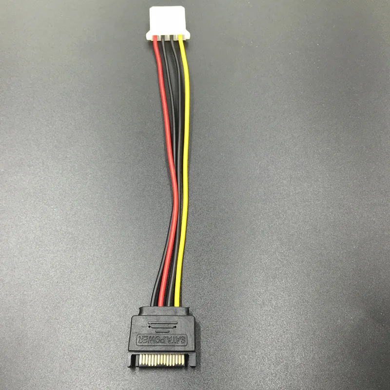 Новый SATA к 4Pin кабель питания Serial ATA 15pin Male Molex IDE 4pin Женский Кабель для BTC Miner Mining Machine