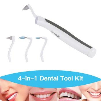 

Ckeyin Multi-function Electric Sonic LED Teeth Clean Vibration Stain Eraser Tartar Remover Teeth Polishing Ceramic Grinding Head
