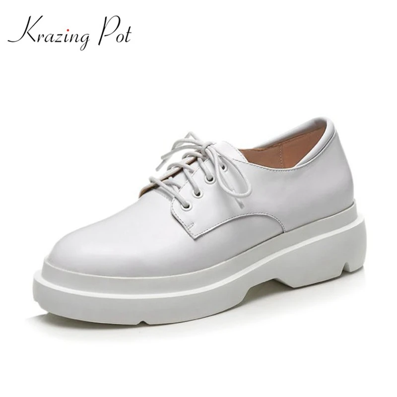 New retro vintage fashion women brand shoes spring med heels genuine leather lace up women pumps simple style shoes L5f1 New retro vintage fashion women brand shoes spring med heels genuine leather lace up women pumps simple style shoes L5f1