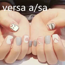 Brief paragraph joker 24 pieces of cartoon strips Gray nails piece Fake nails finished product 1969 feverish finished product 064