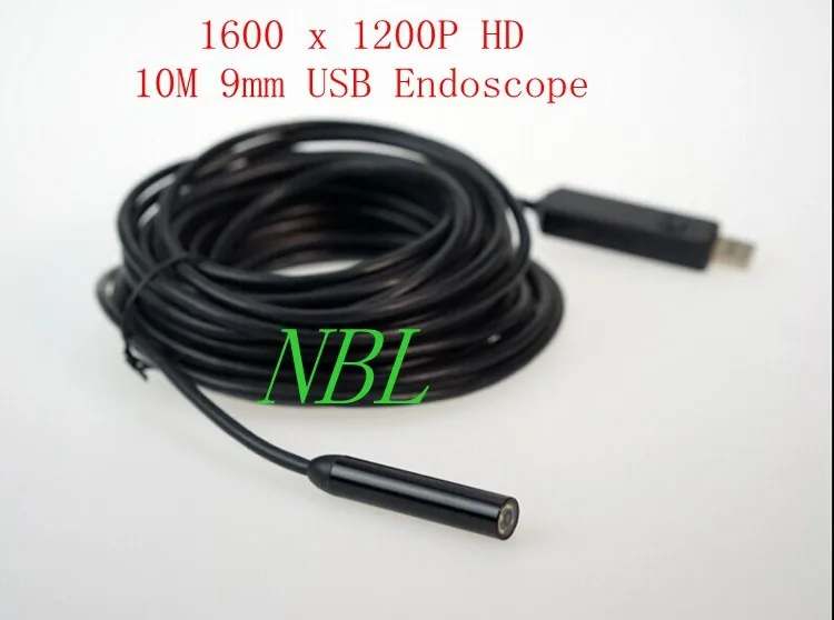 10 м 9 мм USB Borescopes 2MP HD Водонепроницаемый проводной эндоскоп 6* Светодиодный регулировочный бороскоп камера запись фото медицинские исследования инструменты