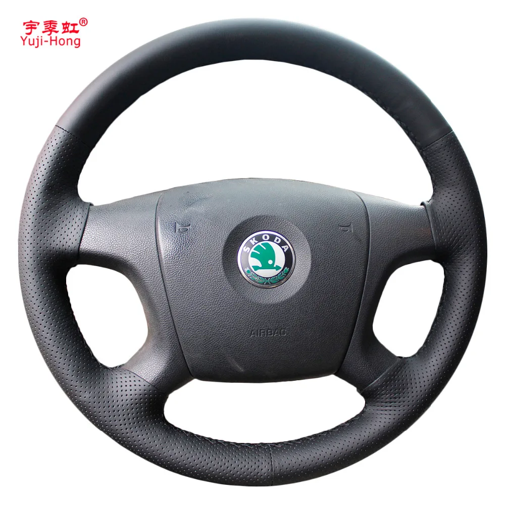 Yuji-Hong Car Steering Wheel Covers Case for SKODA Octavia 2007-2009 Hand-stitched Artificial Leather Cover Yuji-Hong Car Steering Wheel Covers Case for SKODA Octavia 2007-2009 Hand-stitched Artificial Leather Cover