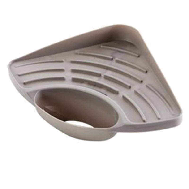 Gray Многофункциональная сушилка для раковины угловая подставка для губок Полка для кухни Scarico per lavabo RT99 - Цвет: Gray