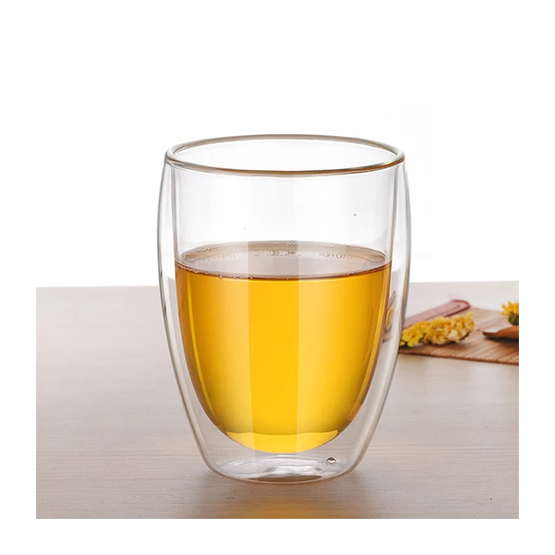 Buy 1Pcs Double layer glass cup 350ml Coffee cup