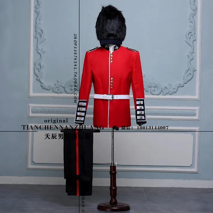 Бесплатная доставка мужская униформа U.K royal guard куртка брюки с шляпой/бриджи