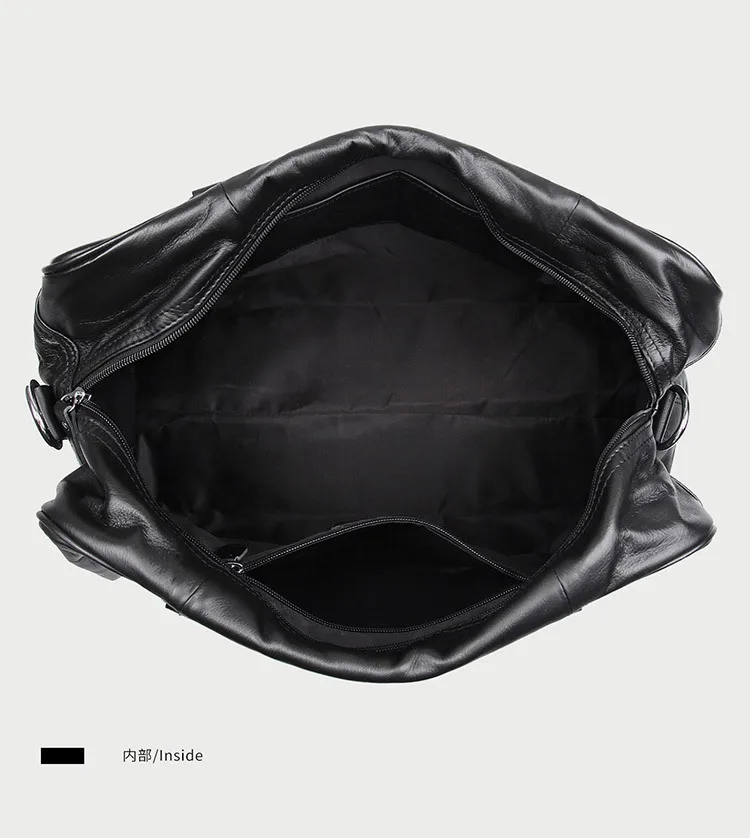 Для мужчин Путешествия Duffle Большой возможности черная сумка пояса из натуральной кожи 16 "ноутбук выходные 2018 Человек Бизнес брендовая