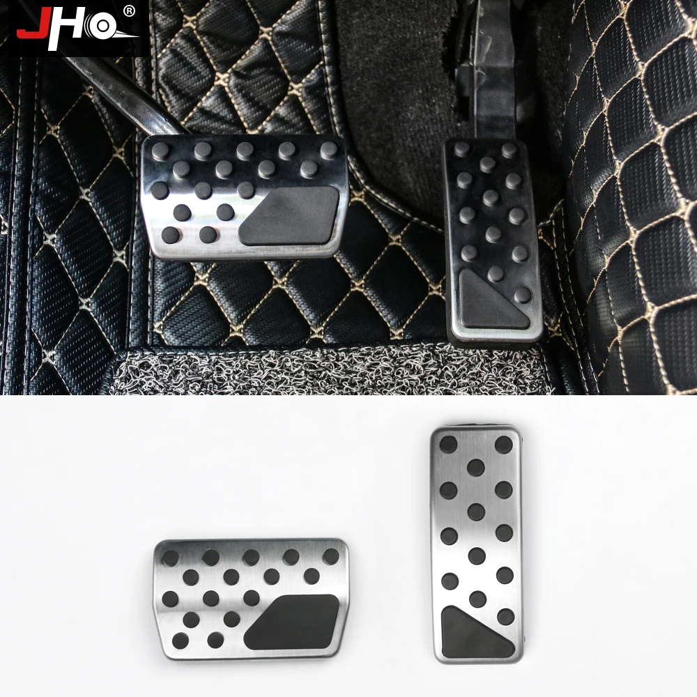 

JHO Metal Brake Pedal + Accelerator Pedal Cover Trim For 2014-2018 Jeep Grand Cherokee 2015 2016 2017 Car Styling Accessories
