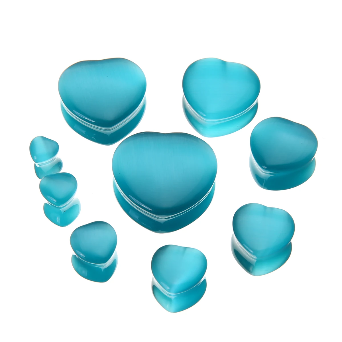 1 Pair Shellhard Heart Shaped Stone Ear Plug Fashion Flesh Tunnel Ear Expander Stretcher For Women Femme Jewelry