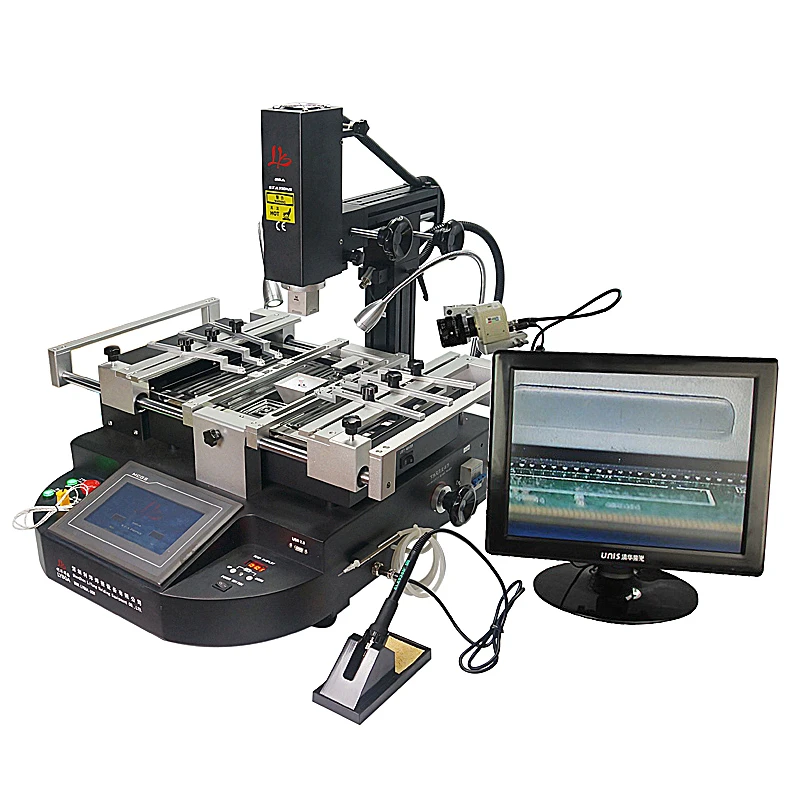 HR560 hot air BGA Rework Station 3 zones lead free solder iron