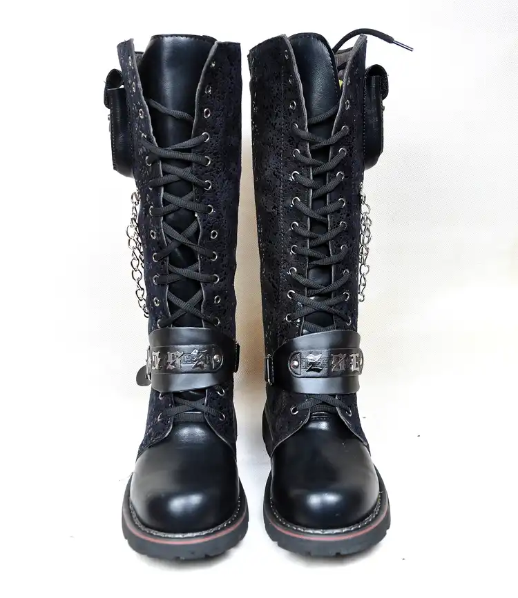 mens black gothic boots