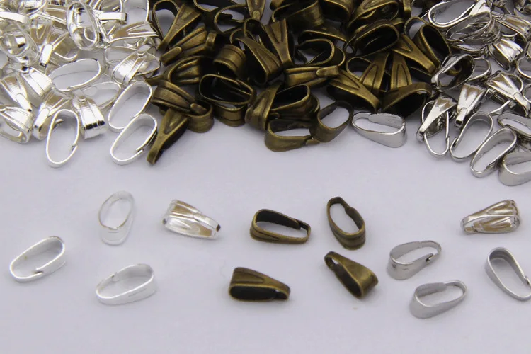 200pcs-7-8-10mm-Pendant-Clips-Clasps-Hook-Gold-Bronze-Silver-Pinch-Clip-Bail-Connector-Jewelry