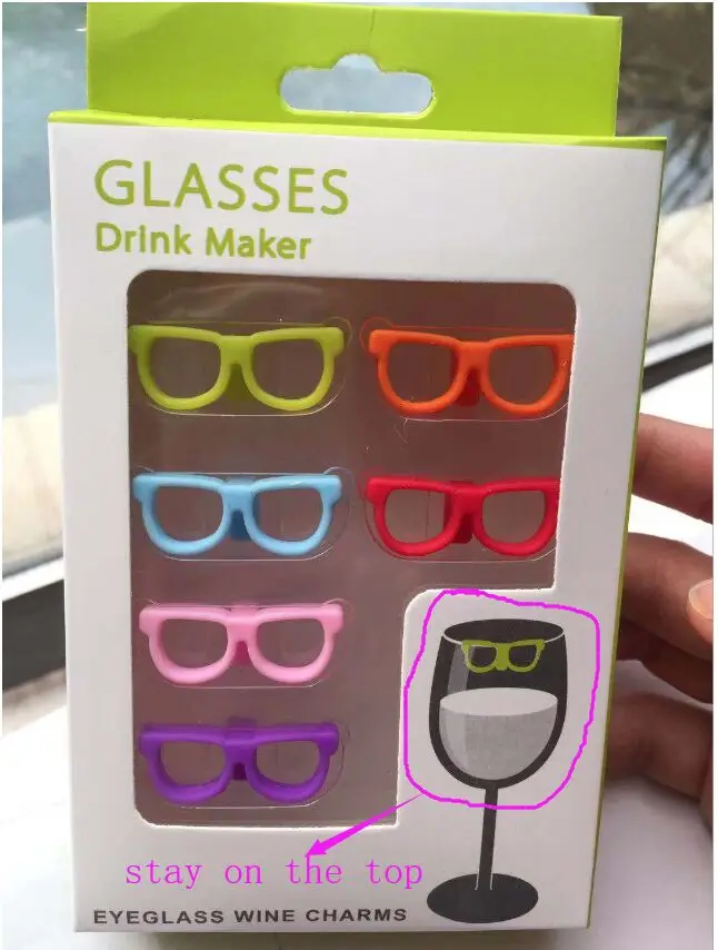 Силиконовые ананас вечерние маркер на стакан для вина талисманы питьевой Бадди чашки идентификации идентификатор чашки этикетки тег знаки - Цвет: 6pcs Box Packing