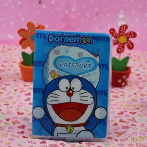 

Fashion PVC passport Cover , ID Credit Card Cover business Card -ID Holders for travel -doraemon logo pattern