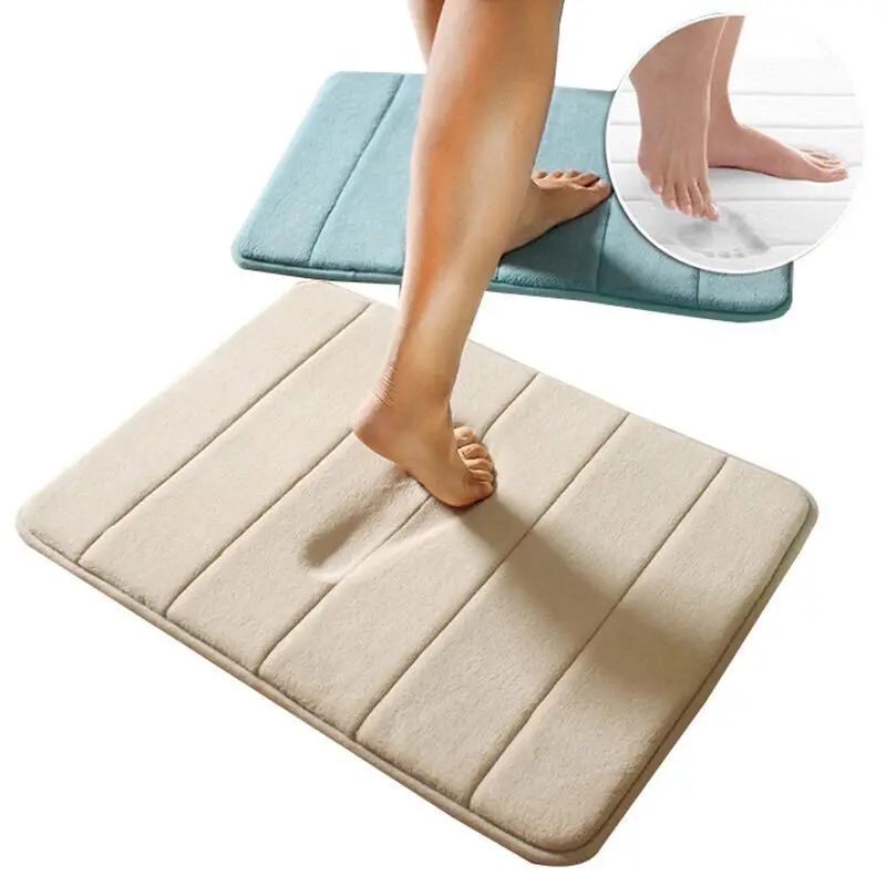 

50*80 cm. Bath Mat Bathroom Carpet Rug coral fleece Memory Foam Bathroom Mat kitchen Door Floor tapis de bain rectangle mats