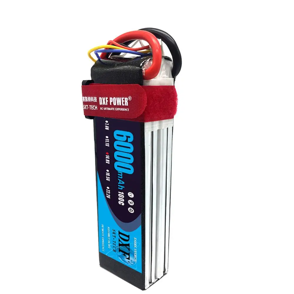 

DXF Graphene Lipo Battery 14.8V 6000mah 100C 4S TRX XT90 EC5 Deans T XT60 For Traxxas Buggy Cars Off-Road Truck Charged RC Parts