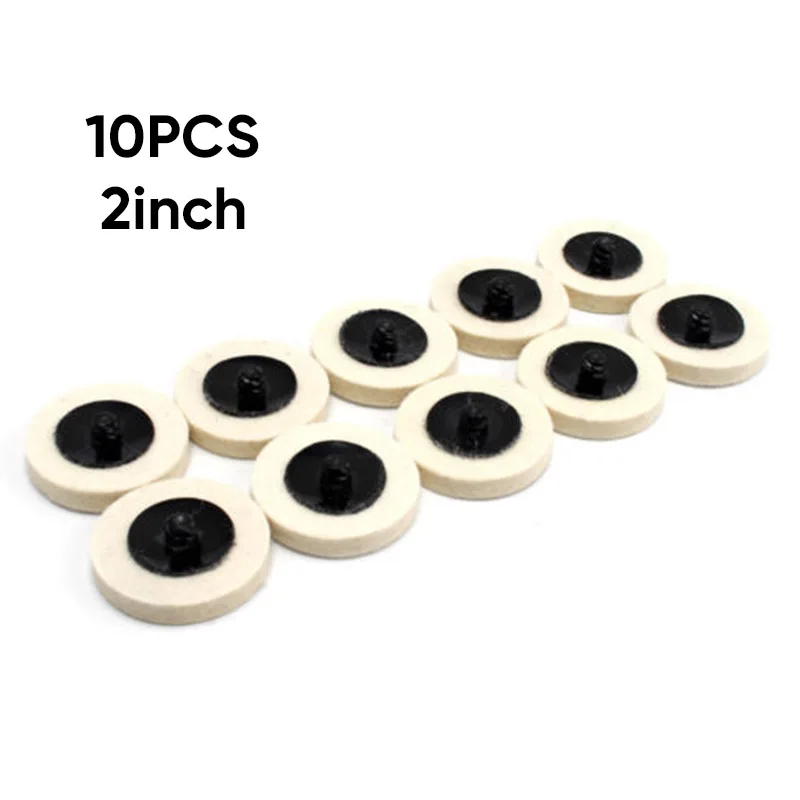 10pc 2 Wool Polishing Wheel Pad Polishing Disc Rotary Tool Abrasive Grinding UK