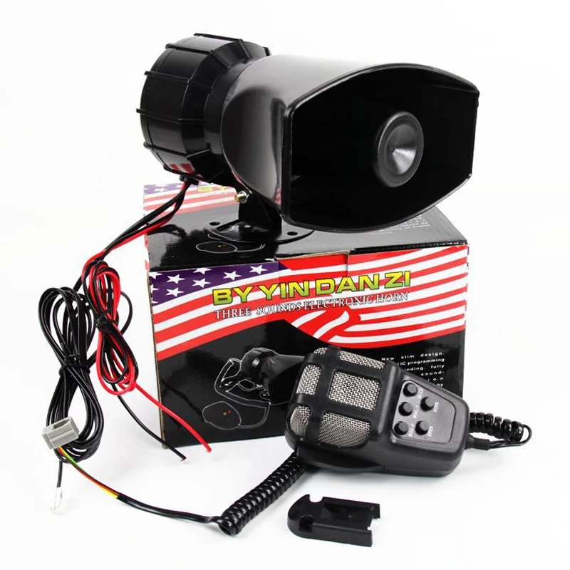 

12v 100W Car Motorcycle Emergency warning siren horn Loudspeaker Police Fireman Ambulance truck electric Siren Alarm Loudspeaker
