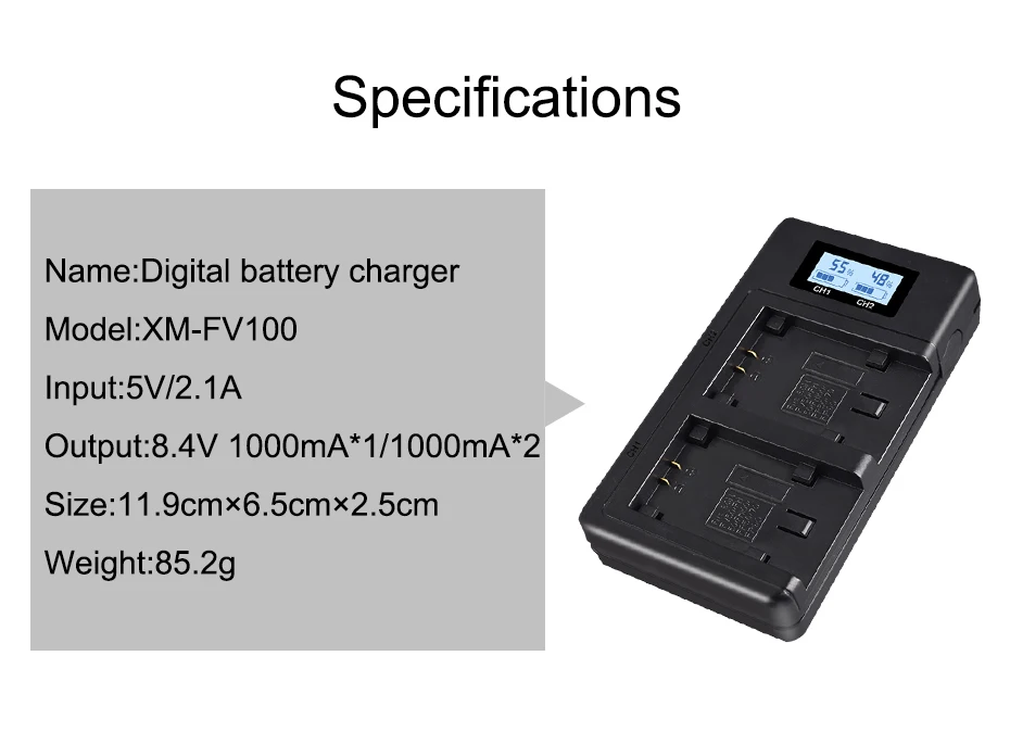 USB двойное умное зарядное устройство ЖК-дисплей sony NPFV100 NP-FV100 батарея Быстрая зарядка для NP FH50 FH100 FP50 FP90 FV50 FH40 FV100 батарея для камеры