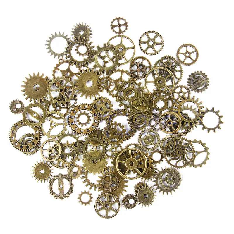 

50g/Pack Steampunk Cyberpunnk Mix Cogs Watch Parts Gears DIY Craft Toy Accessory Model Toy Collection