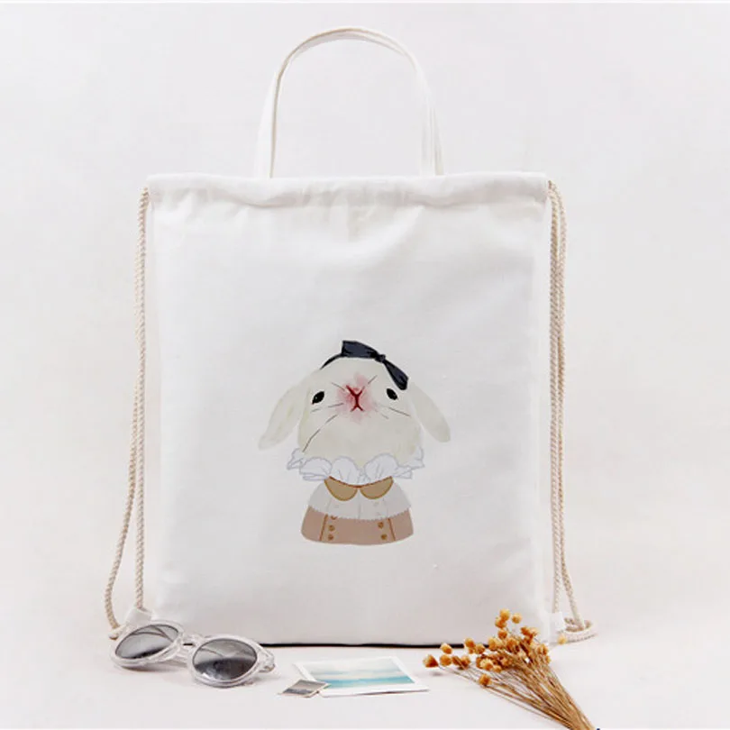 Летняя расцветка в цветные конфеты Drawstring рюкзак супер толстый холщовый мешок