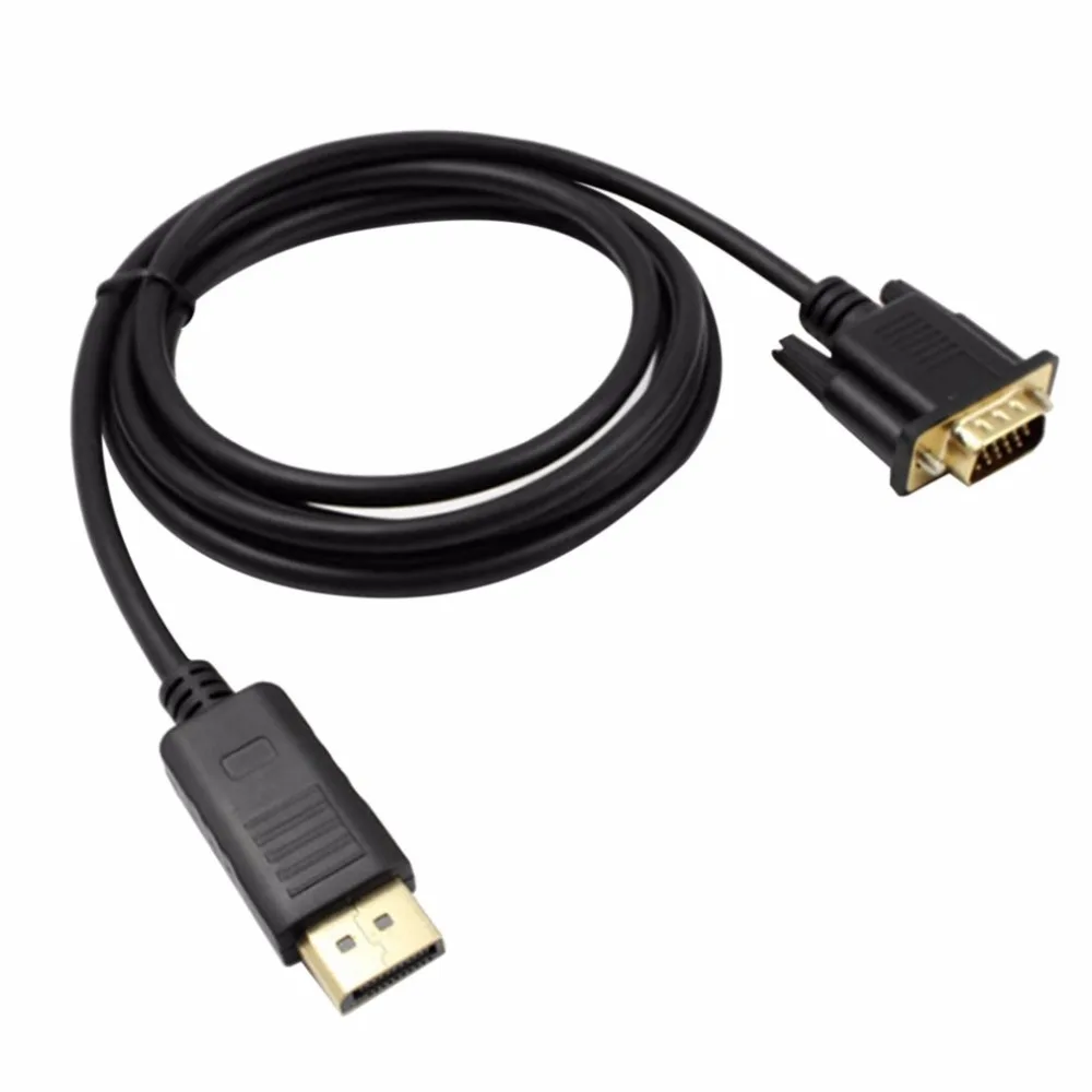 1.8 m البسيطة DisplayPort إلى VGA مهائي كابلات كامل HD 1080 P الذكور إلى الإناث موانئ دبي إلى محول VGA كابل لجهاز ماكبوك HDTV العارض 1.8 m البسيطة DisplayPort إلى VGA مهائي كابلات كامل HD 1080 P الذكور إلى الإناث موانئ دبي إلى محول VGA كابل لجهاز ماكبوك HDTV العارض