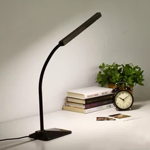 Modern LED Eye-protective Desk Lamp Office Study Bedroom Bedside Reading Lamp Touch Dimmer Table Light with Adjustable Gooseneck