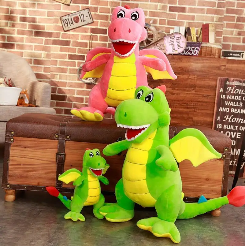 Оптовая продажа 55 см-1,8 м розовый зеленый динозавр чучело Плюшевые Stuffe динозавров, мягкие игрушки прекрасный моделирования кукла животных
