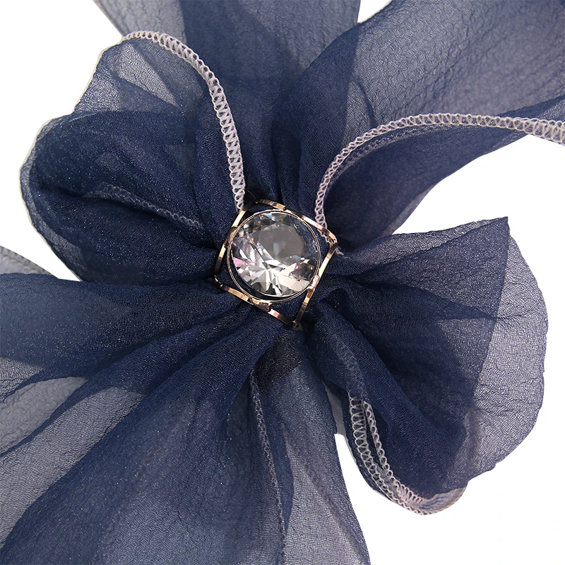 1 PCS Fashion Scarf Ring Wild Pearl Silk Scarf Buckle Clothing Angle Knot Square Scarf Button Scarf Accessories 5
